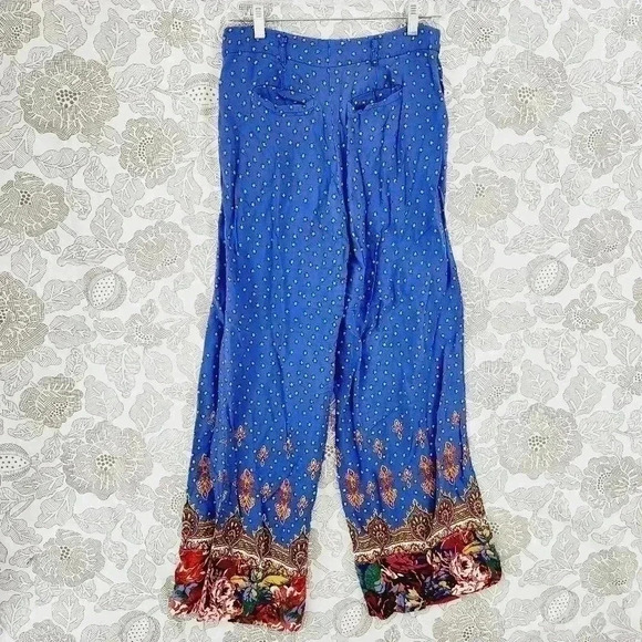 ettitwa by anthropologie Paisley Wide Leg Women's Pants Size 4 - Picture 2 of 9